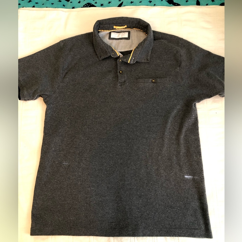 cactus man  Ricky Singh Gray Polo T-shirt labeled Large fits smaller